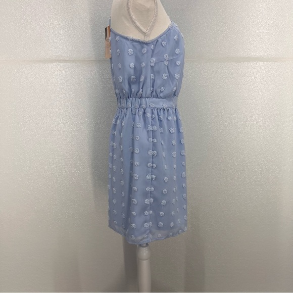 Women One Shoulder Long Sleeve Casual Summer Dresses 2024 Spring Swiss Dot M - Picture 9 of 17